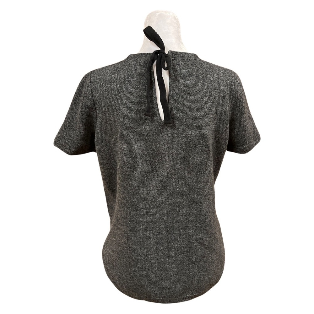 EUC Madewell Structured Sweater Tee | Size Small | color heather black